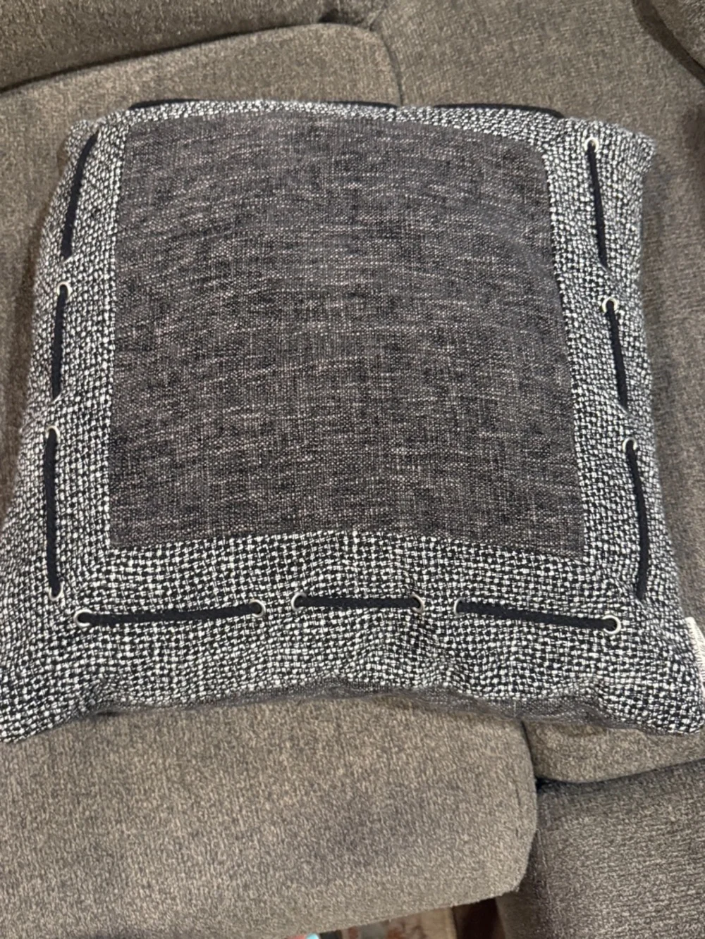 HiEnd Accents Tweed and Chenille pillow Covers Set of two